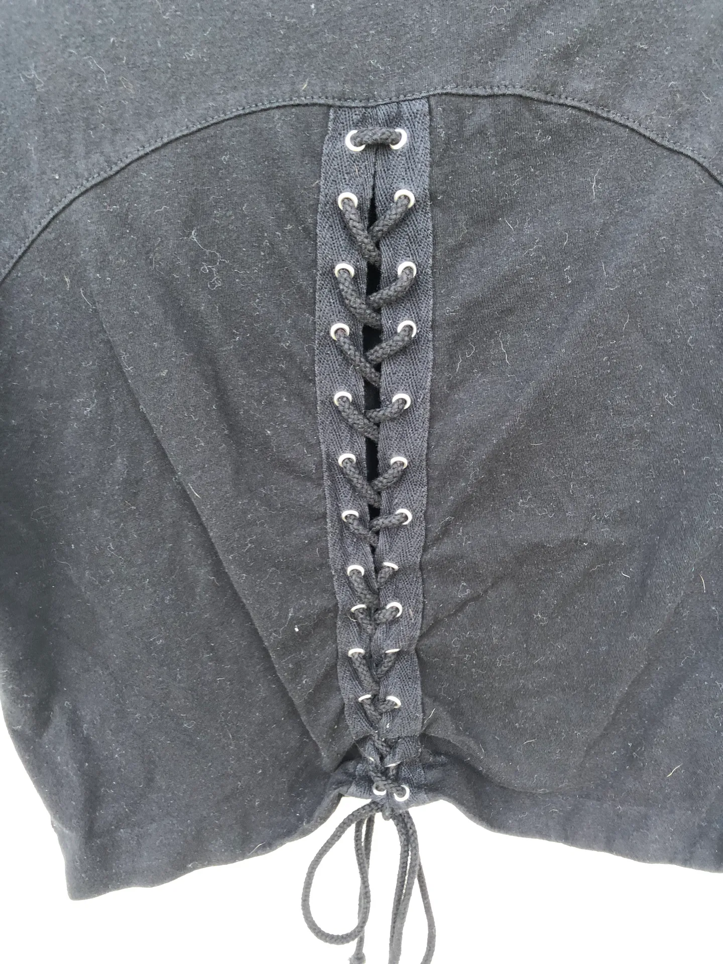 Forever21 Lace-Up Graphic Tee - Image 4