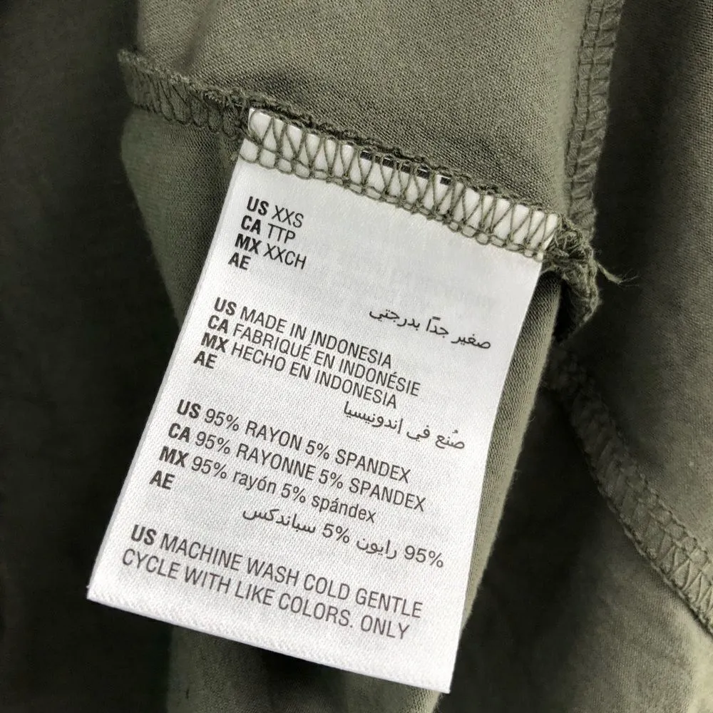 Bar III Twist Front‎ Cutout T-Shirt Dusty Olive XXS - Image 5