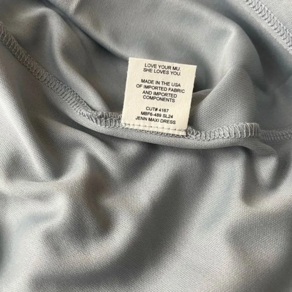 Show Me Your MuMu Jenn Maxi Dress Steel Blue NWT - Image 8