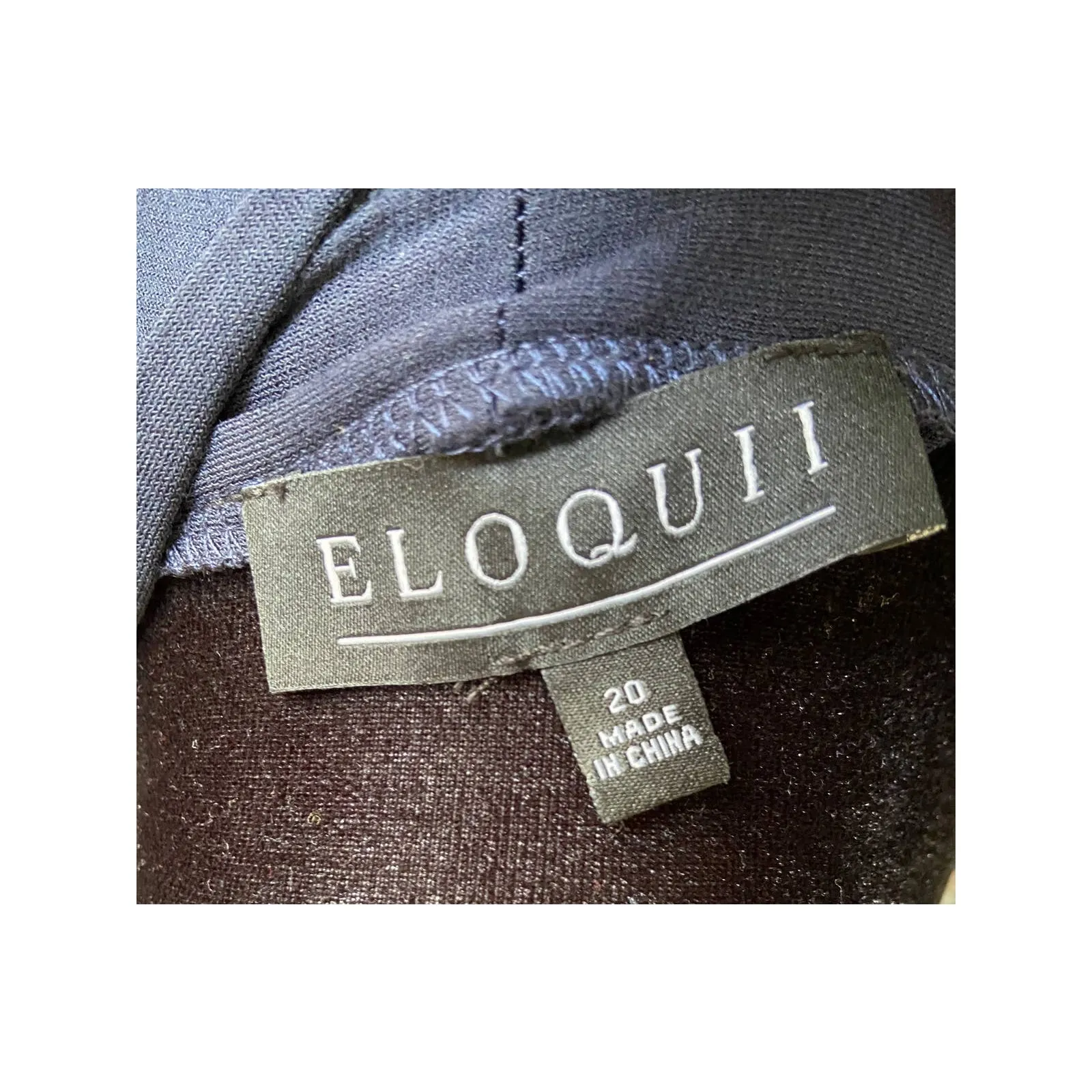 Eloquii Womens Dress‎ Size 20 Navy Blue Puff Sleeve Tie Neck V-Neck Midi Solid - Image 6