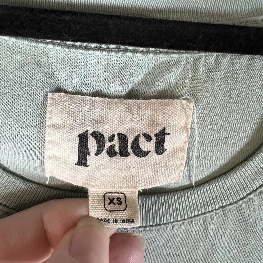 Pact Women's Size XS Blue Organic Cotton Sleeveless T-shirt‎ Fitted Casual - Image 4