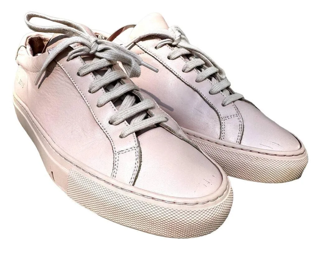 Common Projects Original Achilles Sneakers Leather Low Top Casual Blush 38 7.5 Pink - Image 2