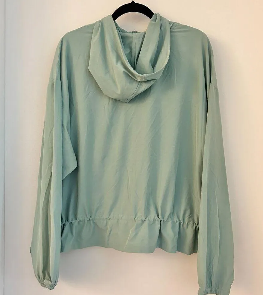 Champion Women's Court Jacket, Moisture-Wicking, C Logo in Sheer Water Teal 2X - Image 8