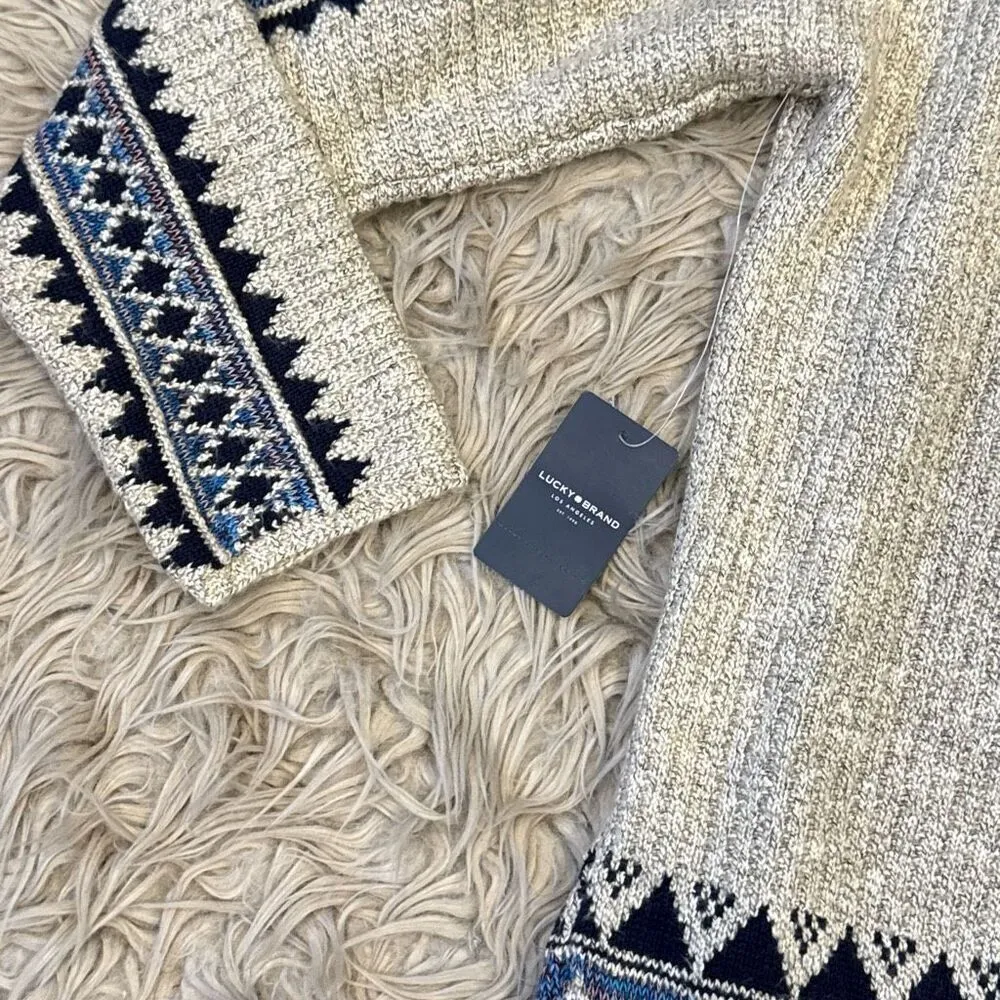 NWT Lucky Brand Aztec Open Cardigan size Medium - Image 4