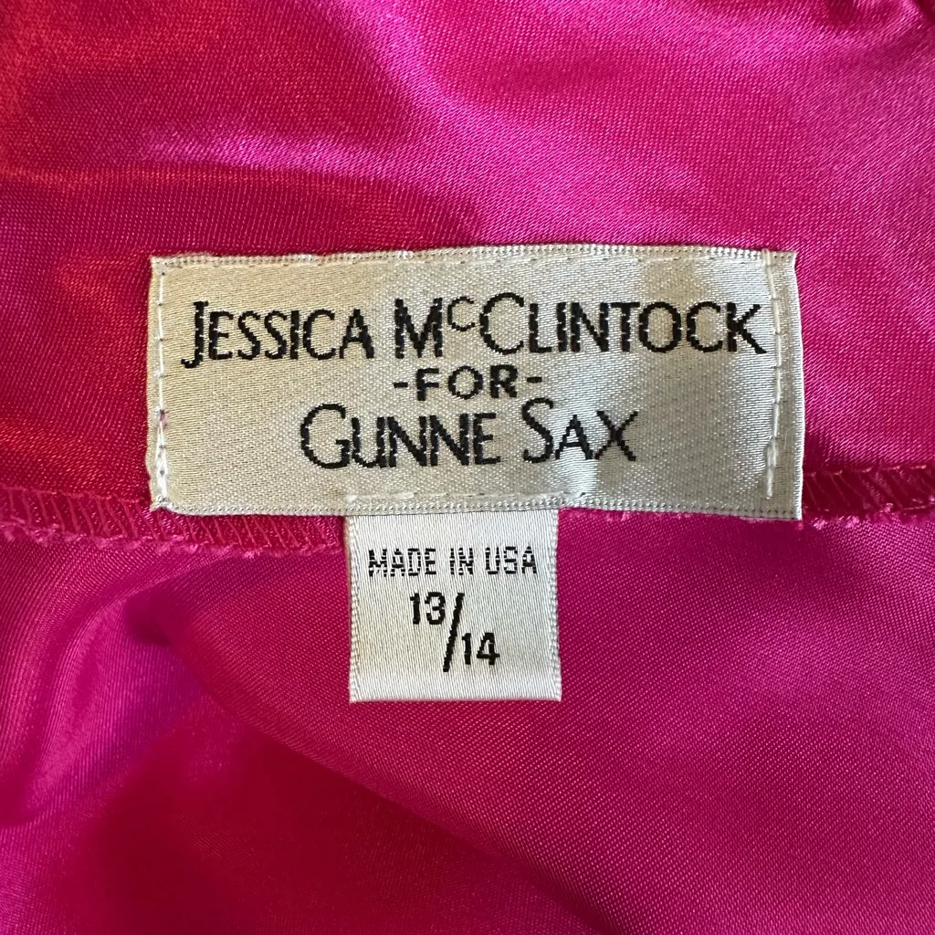 Jessica McClintock for Gunne Sax Pink Cross Back Dress - Image 8
