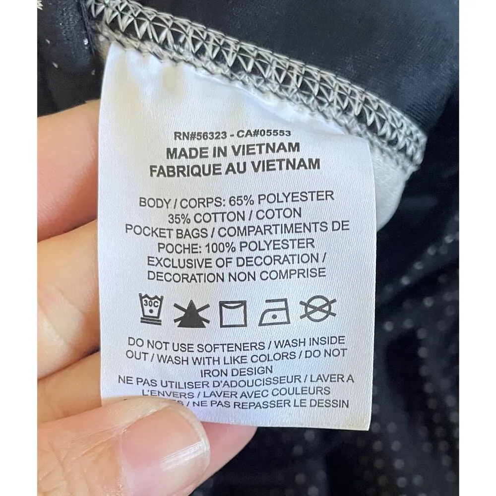 Nike Flare High Rise Polka Dot Pocket Casual Sweatpants Black White Size XL - Image 11