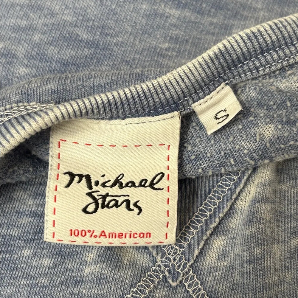 Michael stars worn in faded peeled 100% cotton lounge sweatshirt size small - Image 2
