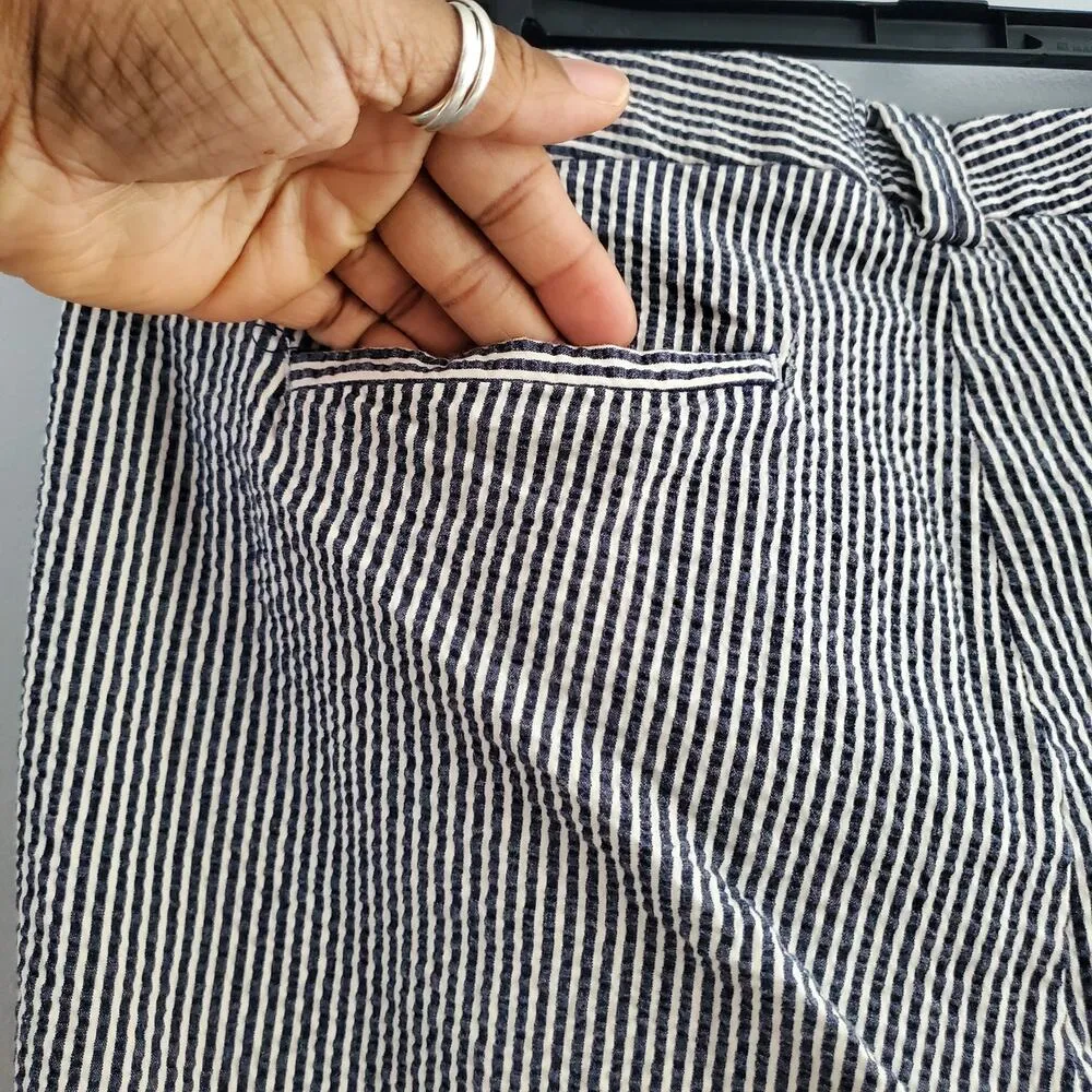 Ann Taylor Striped Seersucker Ankle Pants Size 14 - Image 7