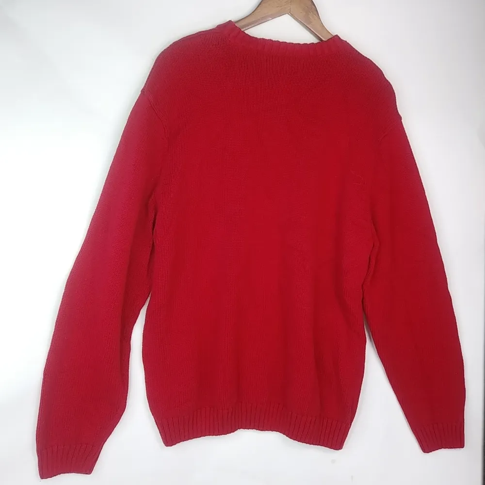 Ralph Lauren Chaps Red Pullover Sweater L - Image 2