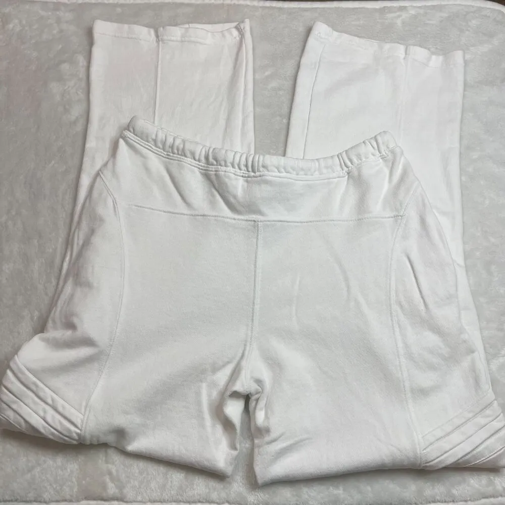 Free People Movement Best Of Straight Leg Pants Womens XS 100% Cotton White FLAW - Image 10