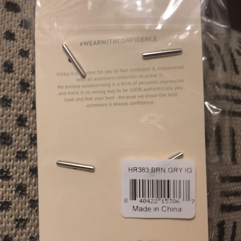 NEW  Garden Life Hair Claw Set of 2 Brown Tortoise & Grey Floral Clips - Image 5