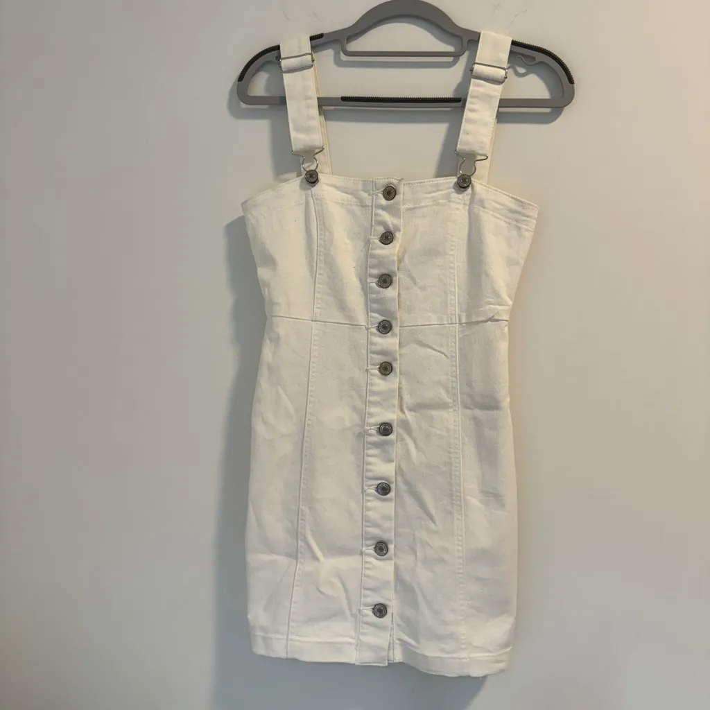 Denim Overalls Dress - Image 2