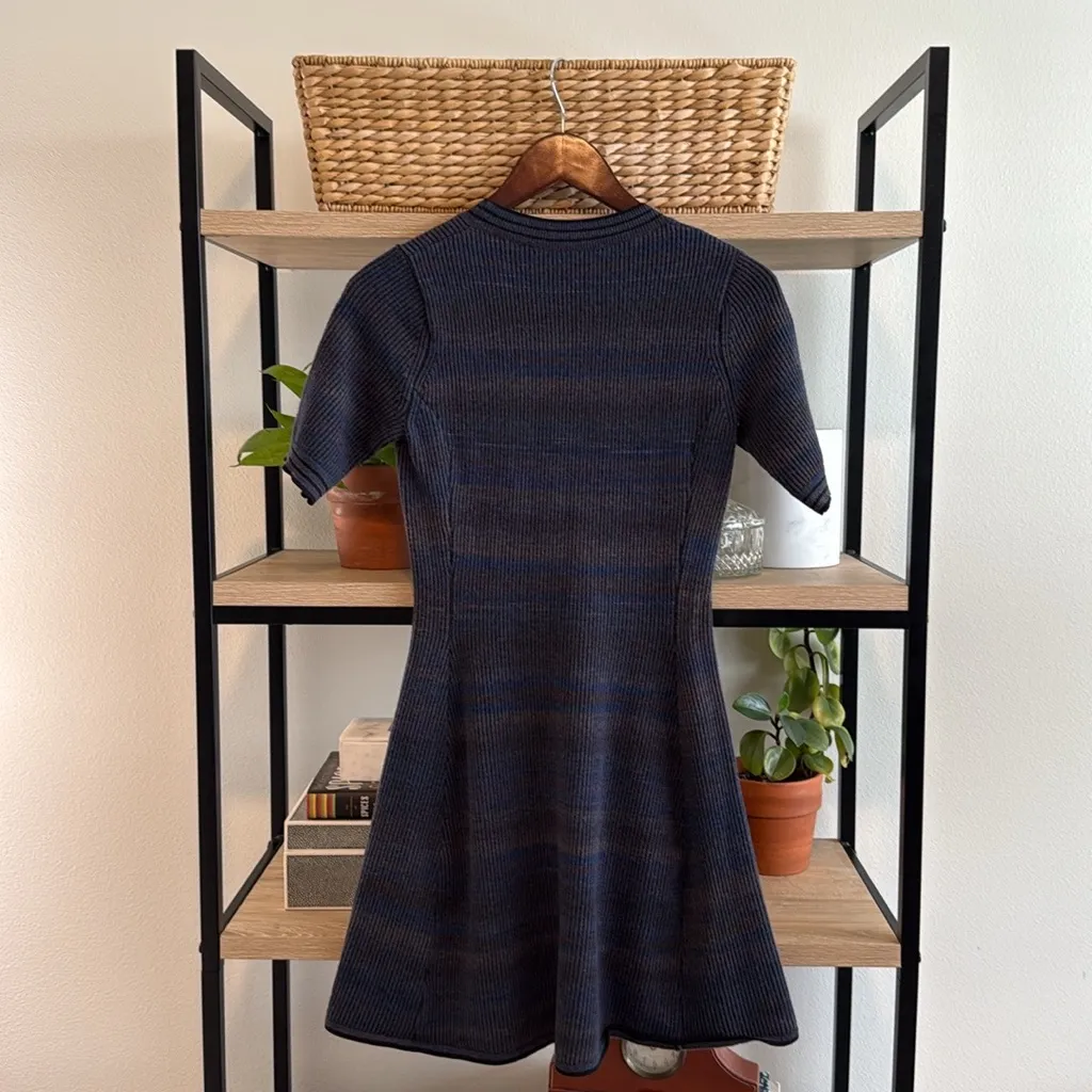 Athleta Space Dye Wool Blend Fit & Flare Rib Knit Dress, XS - Image 6