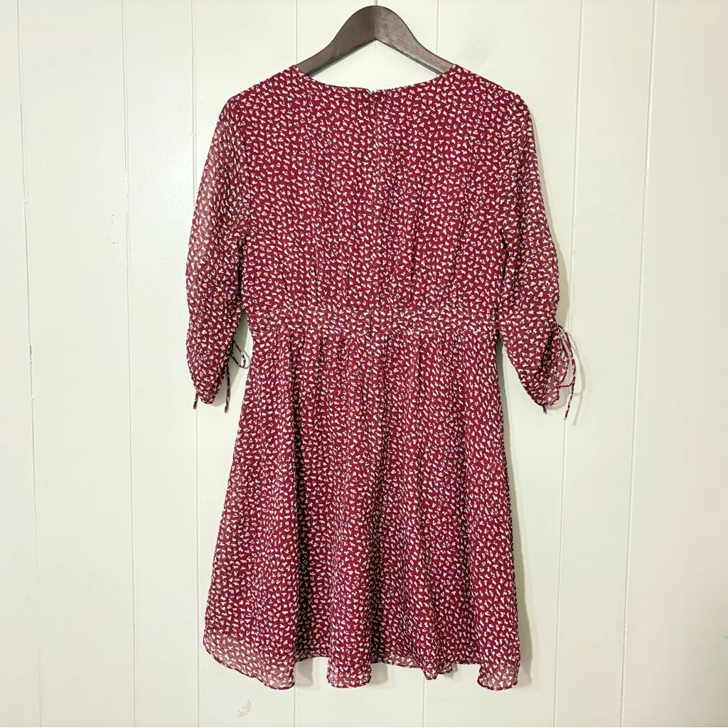 Madewell Starviolet Mini Dress in Ditsy Flowers Size 6 Flared Floral V-Neck - Image 10