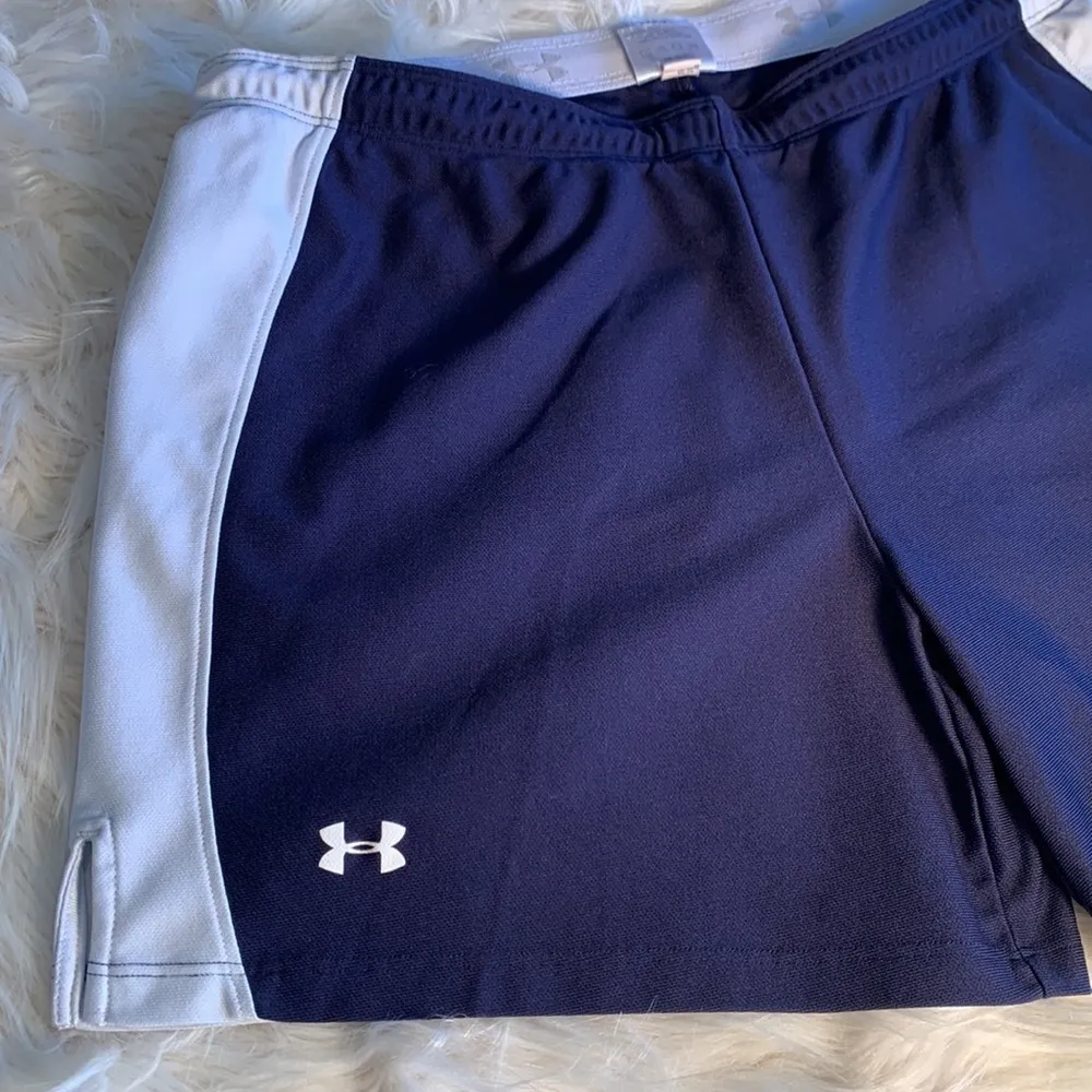 Under Armour Women's Shorts Small Navy Blue Workout Running Athletic - Image 5