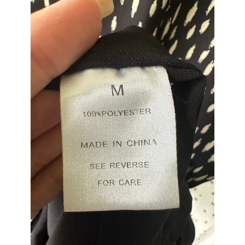 Wishlist Women's Paintbrush Polka Dot Button Front Side Pocket Playsuit Romper M - Image 7