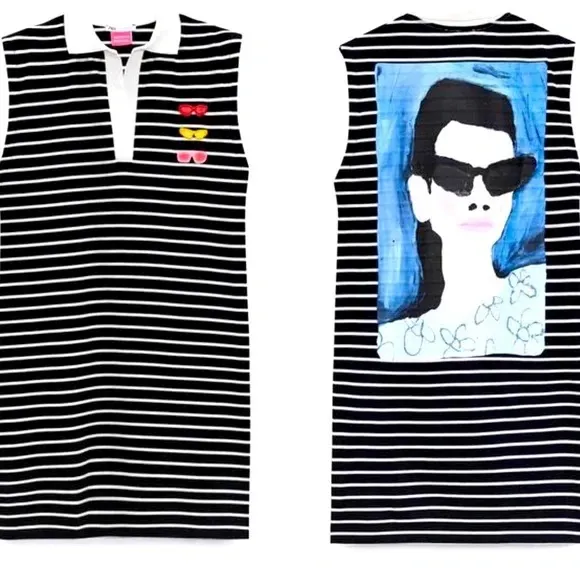 NWT ZARA NATACHA PASCHAL STRIPED DRESS POLO BLOGGERS FAV STRIPED LARGE Rugby - Image 11
