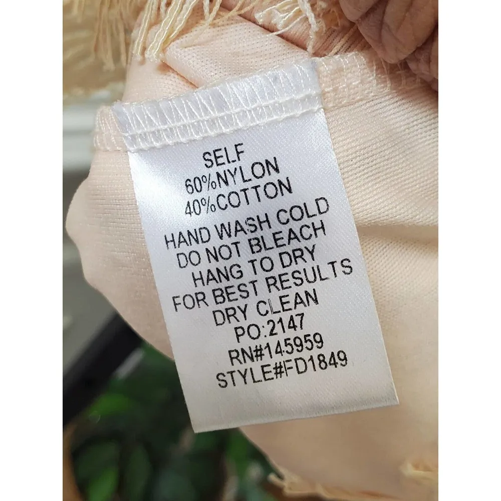 Dress Forum Ivory Lace Scalloped High Neck Midi Criss Cross Back Dress Size S - Image 9