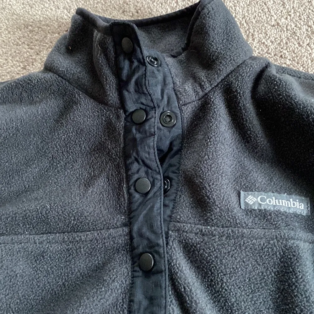 Columbia Black Quarter Button Up Fleece Pullover SIZE XS - Image 2