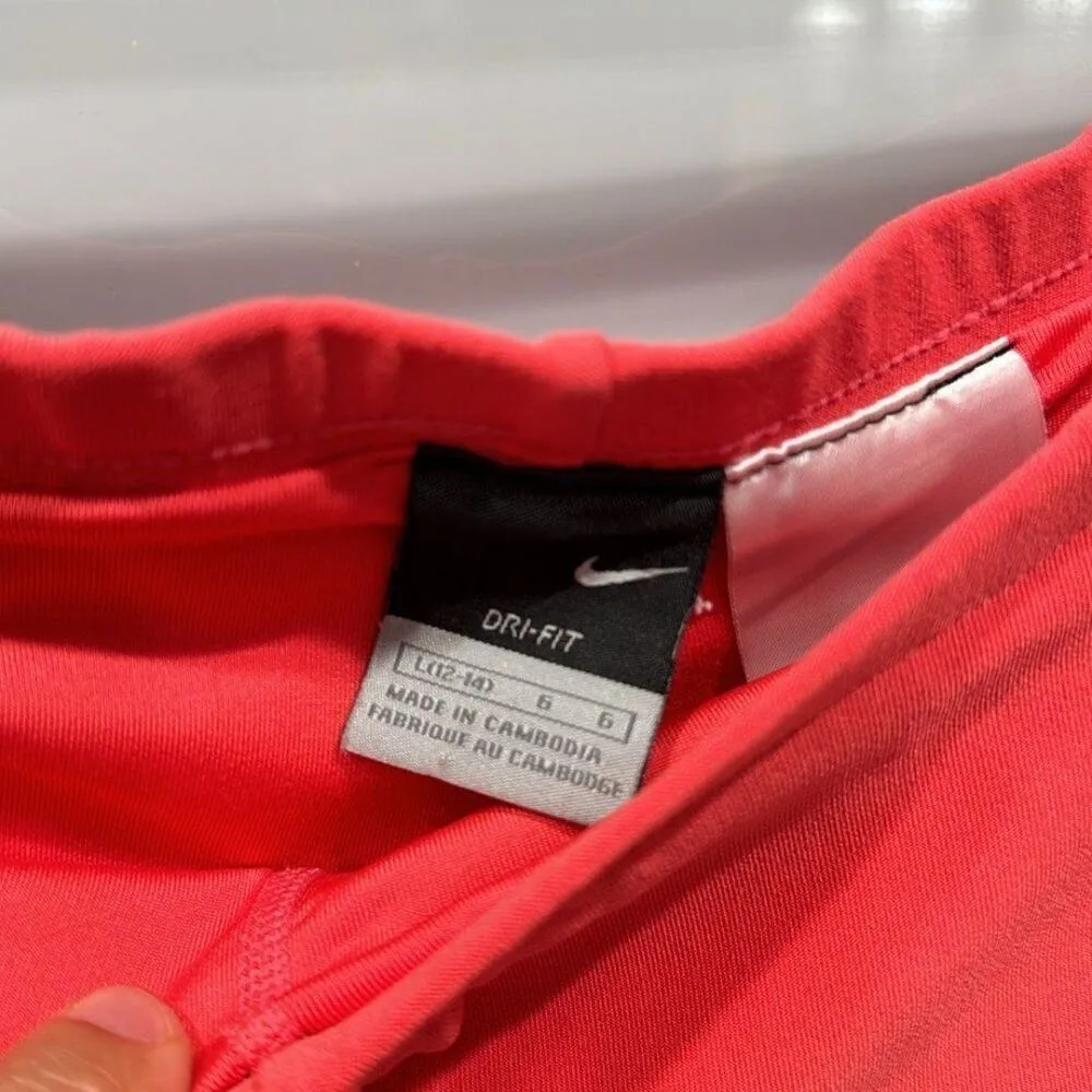 Nike Women's Athletic Tennis Shorts Coral Salmon Pink Elastic Sz Large - Image 2