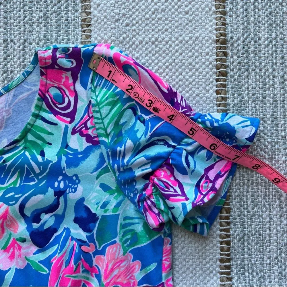 Lilly Pulitzer Jodee Short Ruffle Sleeves Tiered Mini Dress Women’s Size XXS - Image 8