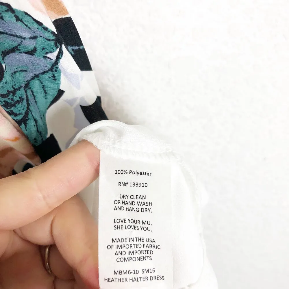 Show Me Your Mumu Heather Floral Halter Maxi Dress Small Steel Magnolia Wedding - Image 7