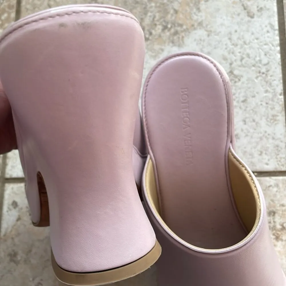 BOTTEGA VENETA Leather Platform Lilac Sandals - Image 11