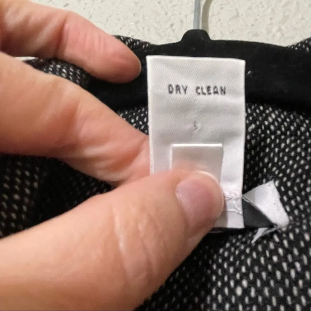 Ann Taylor Loft Black & White Tweed Boxy Fit Blazer Jacket 4P Dark Academia - Image 3