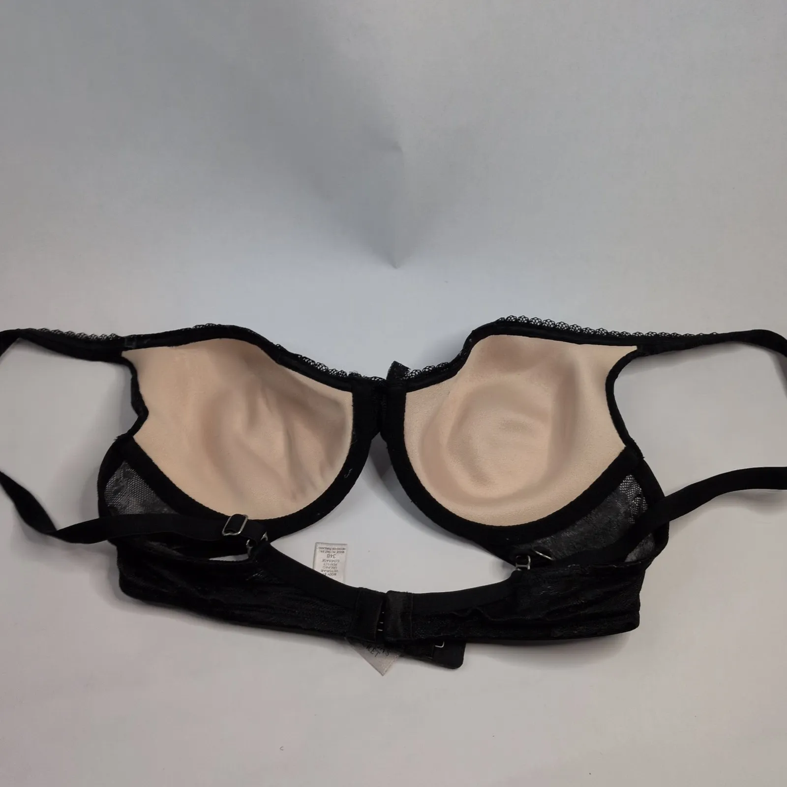 Victorias Secret Body Perfect Coverage Unlined Lace‎ Bra Black 34B - Image 2