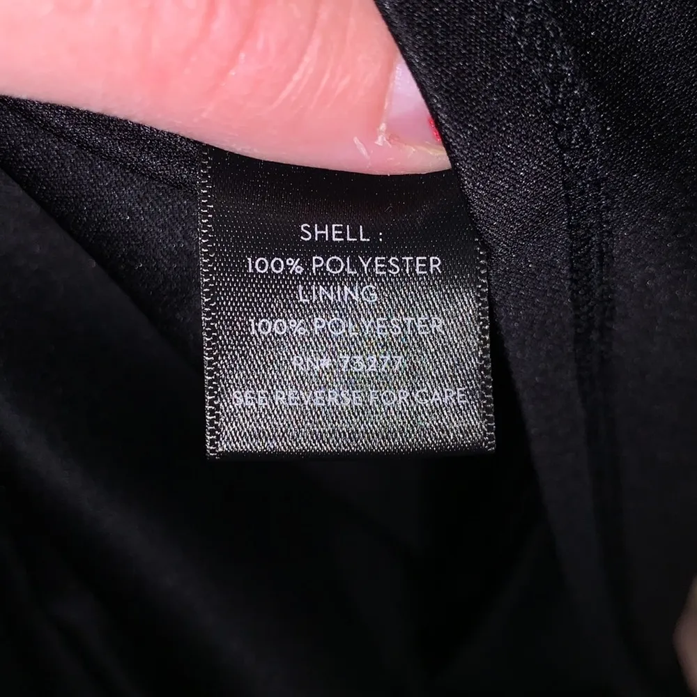 Simply Vera Vera Wang black side ruffle sleeveless midi dress - Image 12