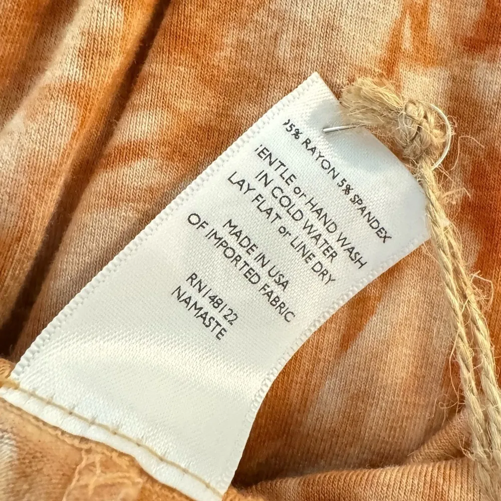 JALA Bhakti Yoga Wide Leg Pant Rust Dye Size XL NEW Orange - Image 6