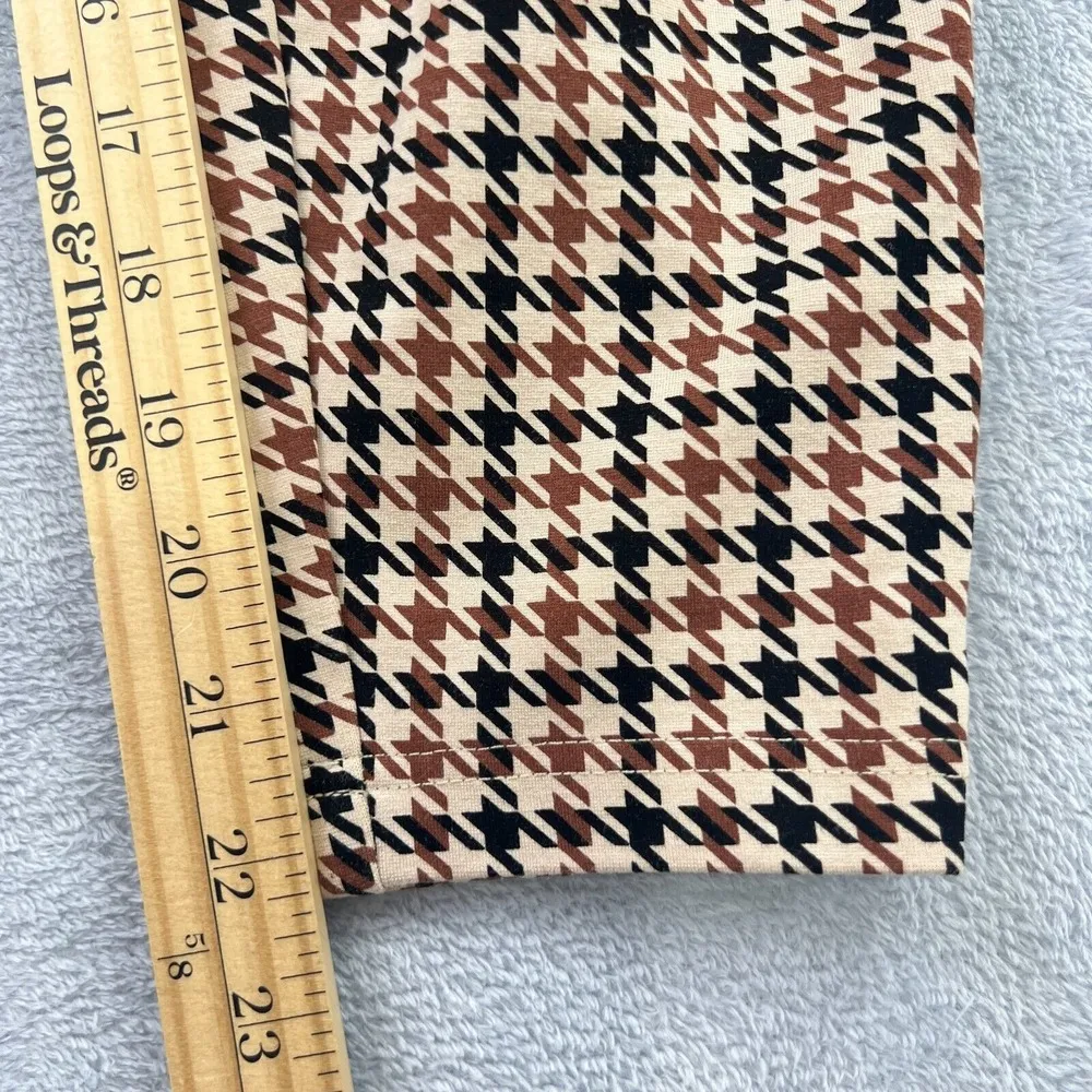 Torrid Pocket Pixie Skinny Studio Luxe Ponte High Rise Pant 2R Houndstooth Plaid - Image 11