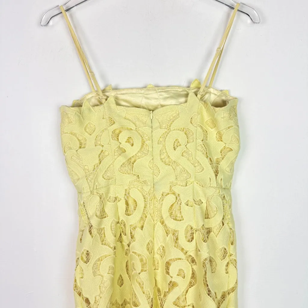 Bardot Lina Lace Sheath Dress Sleeveless Yellow Size 6 Small S EUC - Image 10