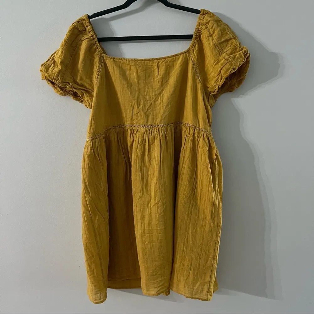 American Eagle Puff-Sleeve Babydoll Mini Cotton Dress Size XL - Image 3