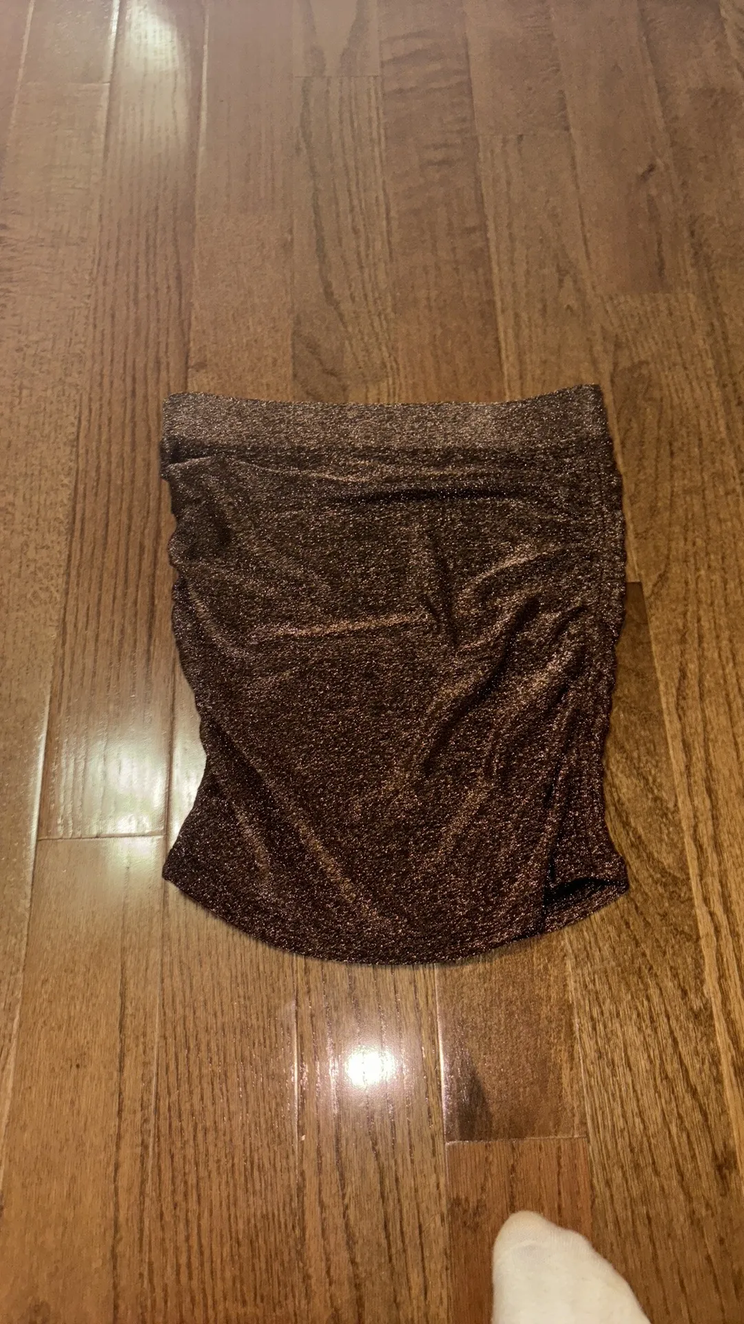 NWOT  by Steven Madden skyline mini skirt metallic copper brown - Image 7