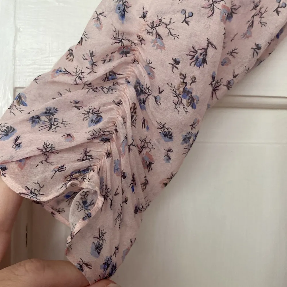 LoveShackFancy‎ Larissa Floral Print Cotton Silk Blend Maxi Dress Size 8 Jardin - Image 10