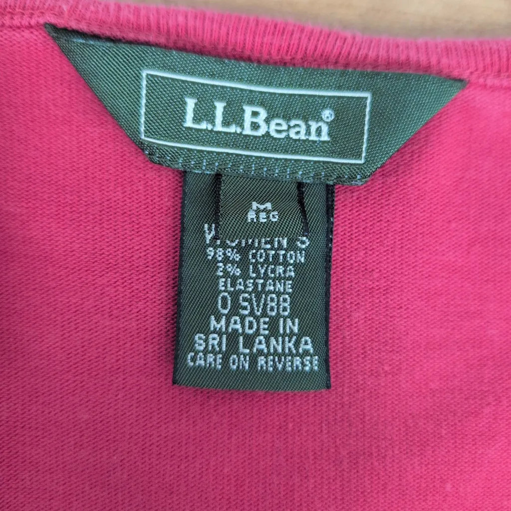 Ladies' LL Bean 0 SV88 front Tie Jersey Tunic Medium Pink - Image 2