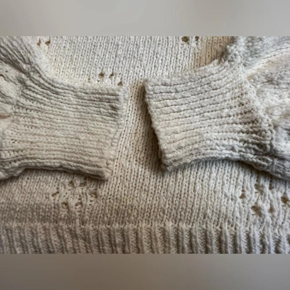 Madewell cream floral pointelle sweater - Image 8