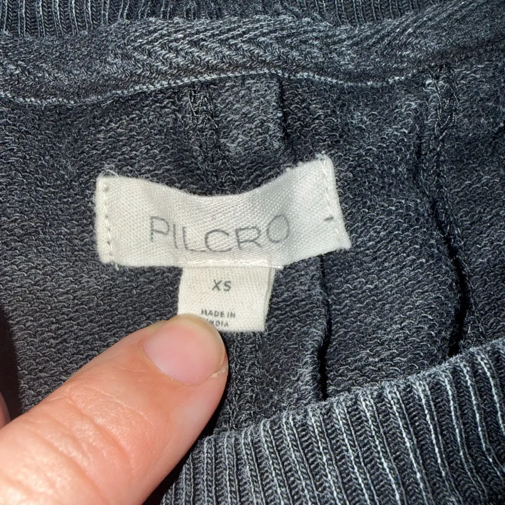 Pilcro Box-Pleated Sweatshirt Anthropologie Black Long Sleeve Blouse Top XS - Image 4