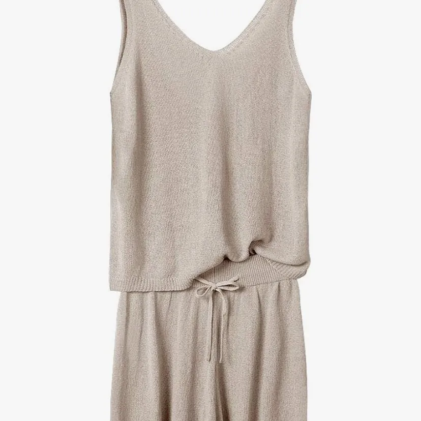 KNIT LOUNGE Set NWOT 2 Piece Beige Small Tan - Image 3