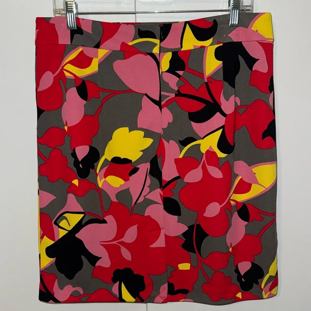 Premise Skirt Multi Floral Abstract Print Pink Red Gray Yellow Women’s Size 12 - Image 2