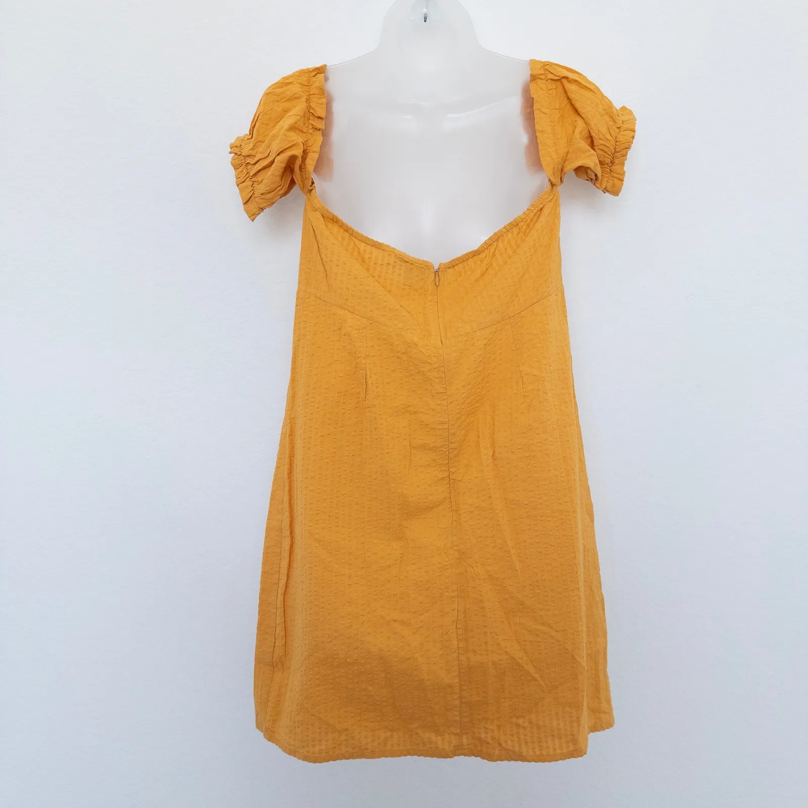 ASOS Womens‎ Dress Size 6 Yellow Puff Sleeve Babydoll Milkmaid Cottage Coquette - Image 6