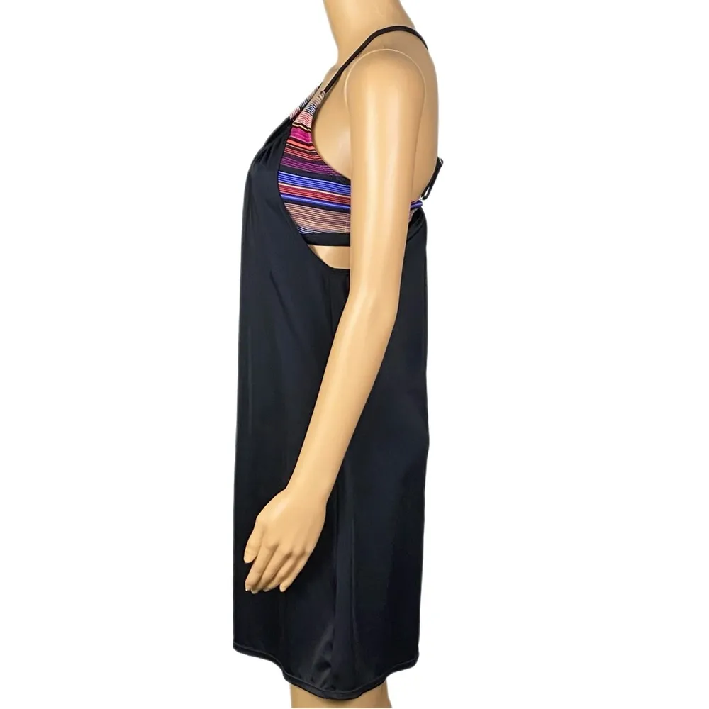 ATHLETA “Black Multi Blousy Tankini Swim Dress” w/built-in bra. Size 34 B/C. EUC - Image 5