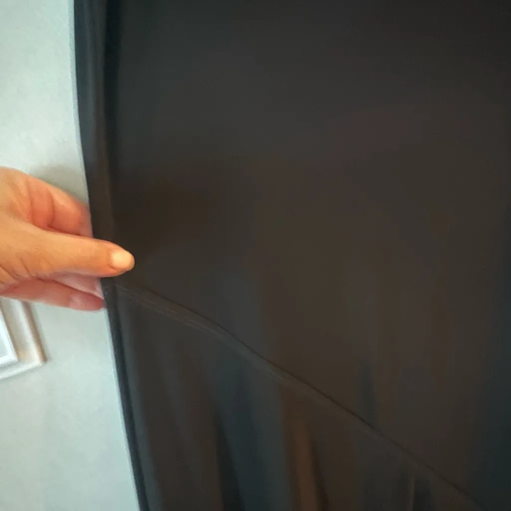 Vintage Express Tricot Black Maxi Dress V-Neck Sleeveless Y2K 90s Capsule - Image 5