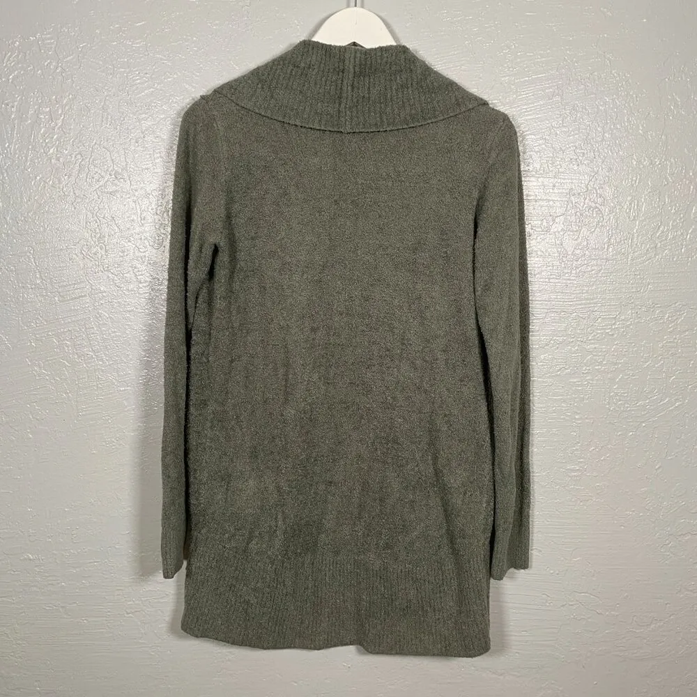 Barefoot Dreams Women M Olive Green CozyChic Lite Circle Cardigan Style 452 - Image 6