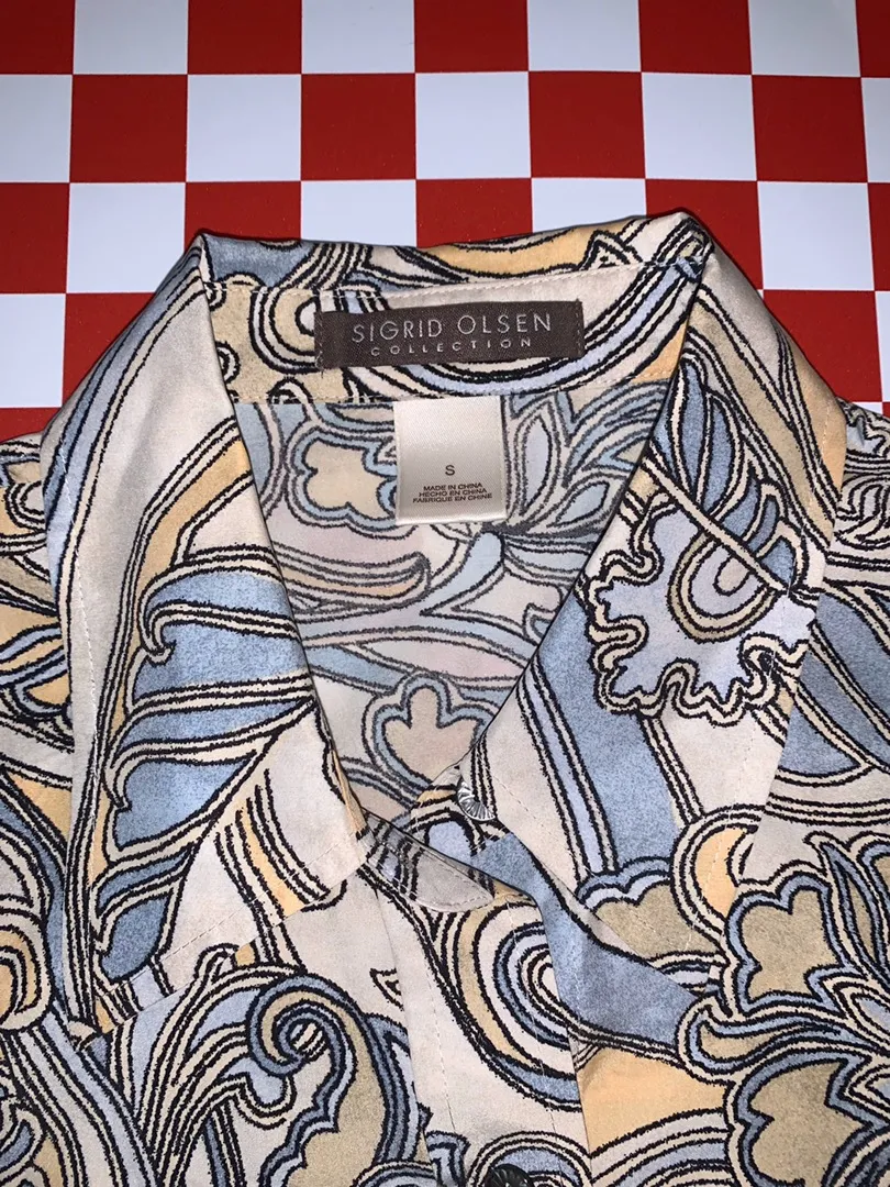 Sigrid Olsen Paisley Silk Top - Image 3