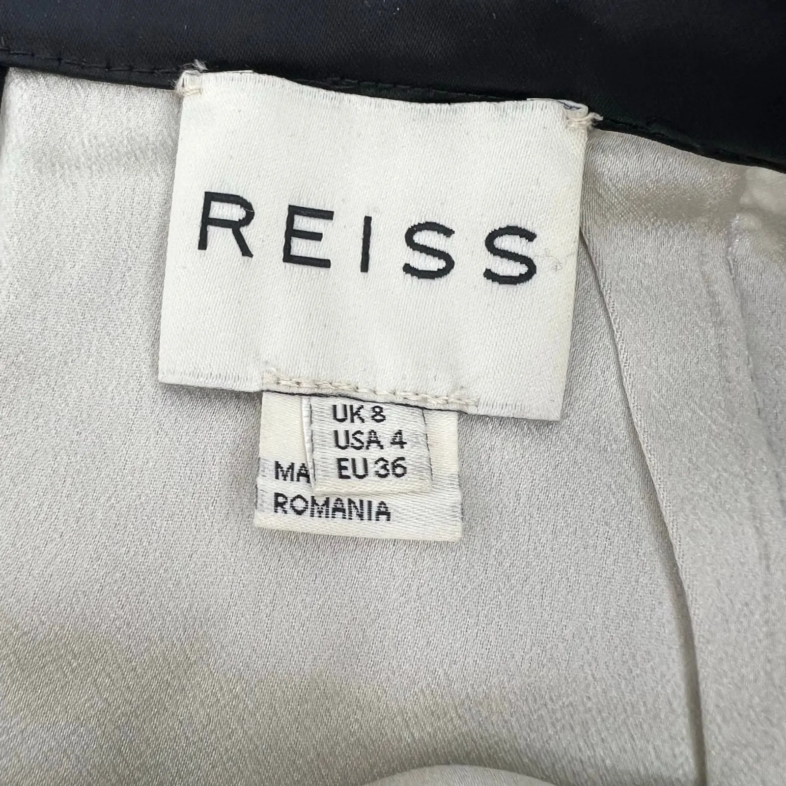 REISS 'MERIDA' BLACK LACE PENCIL SKIRT jacquard knit neutral classic size US 4 - Image 11