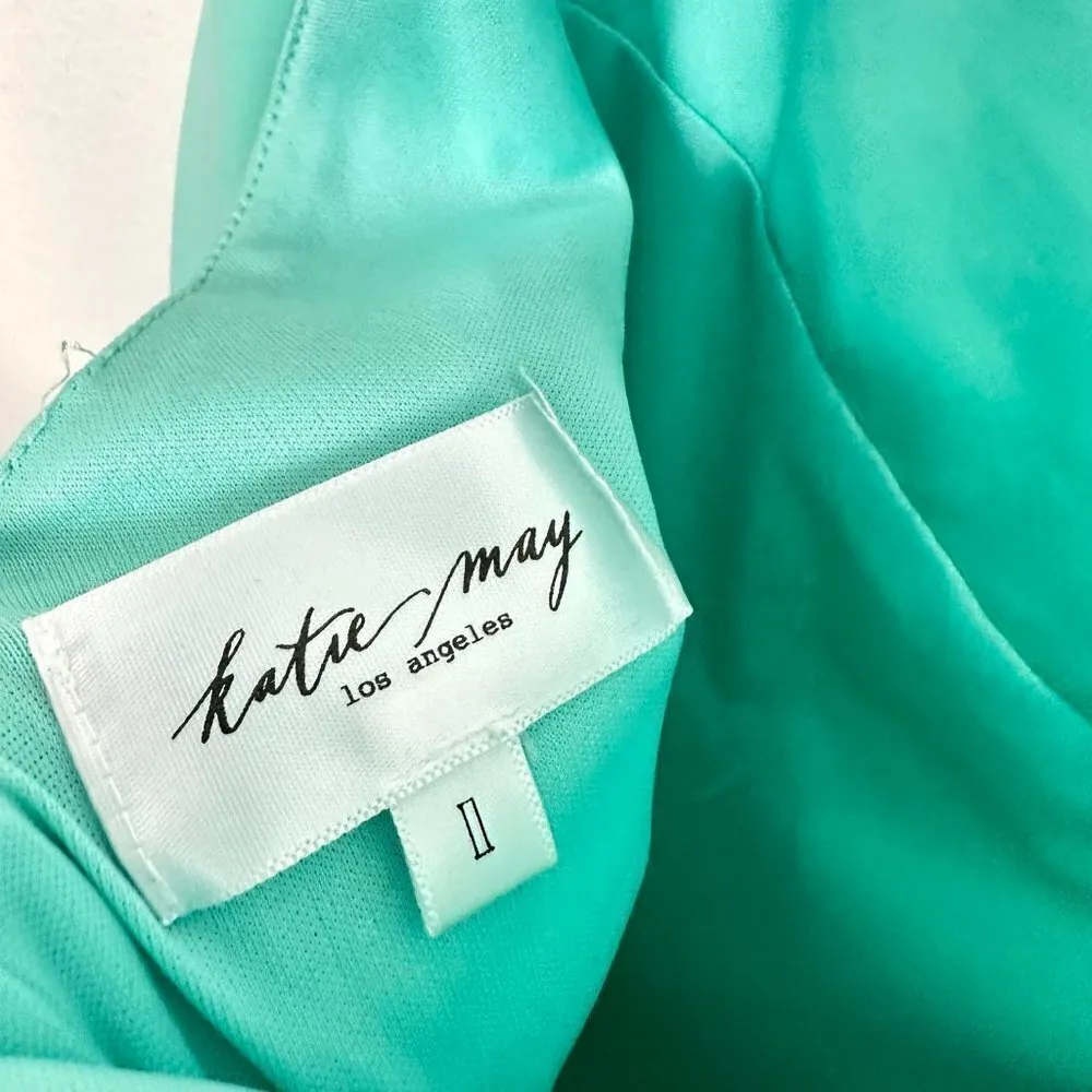 KATIE MAY Great Kate Ruched Gown in Supercharged Mint Size Large - Image 8