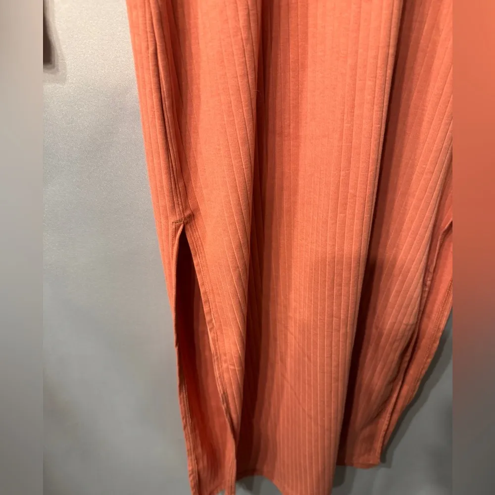 Aerie ribbed Henley dress with collar, size small, orange, brand new! - Image 6