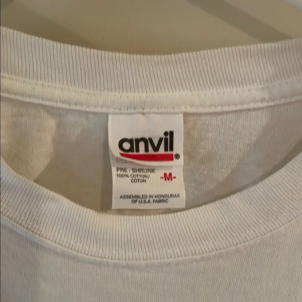 Unisex Womwns White T-Shirt with embroidery LAX lacrosse Logo - Image 2